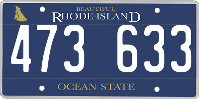 RI license plate 473633