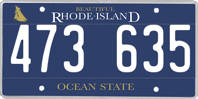 RI license plate 473635