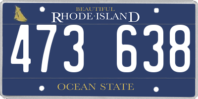 RI license plate 473638