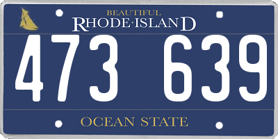 RI license plate 473639