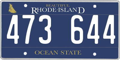 RI license plate 473644