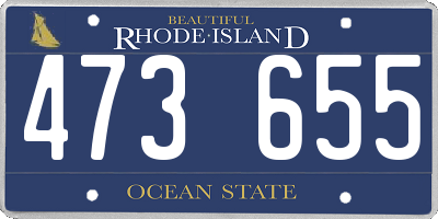RI license plate 473655