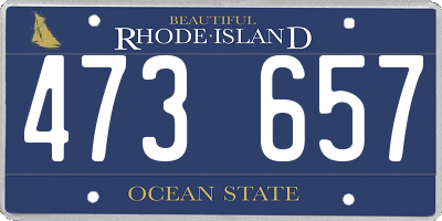RI license plate 473657