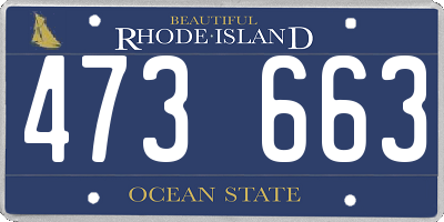 RI license plate 473663