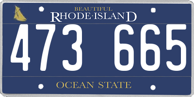 RI license plate 473665