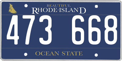 RI license plate 473668