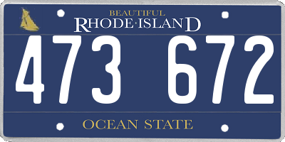 RI license plate 473672