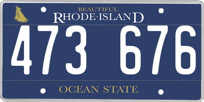 RI license plate 473676
