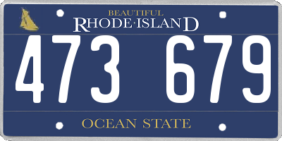 RI license plate 473679