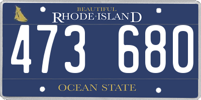 RI license plate 473680