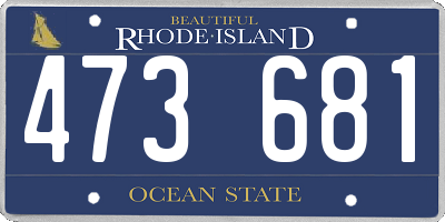 RI license plate 473681