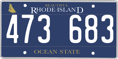 RI license plate 473683