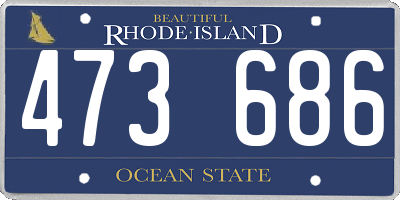 RI license plate 473686