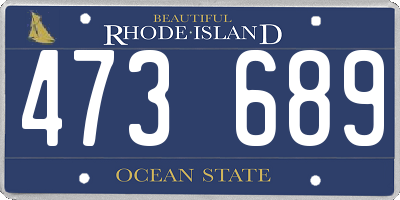 RI license plate 473689