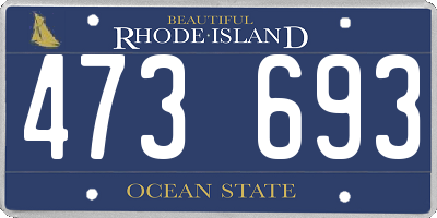 RI license plate 473693