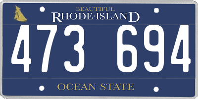 RI license plate 473694