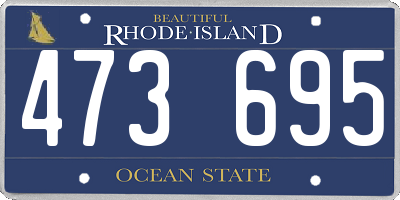 RI license plate 473695