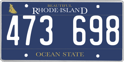 RI license plate 473698