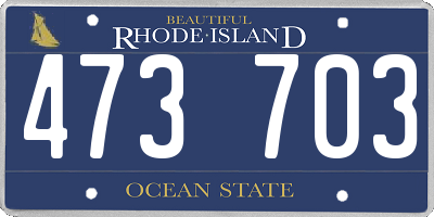 RI license plate 473703