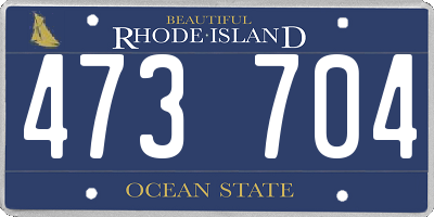 RI license plate 473704