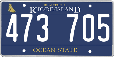 RI license plate 473705