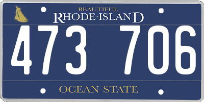 RI license plate 473706