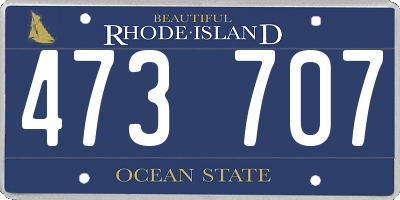 RI license plate 473707