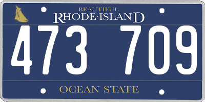 RI license plate 473709