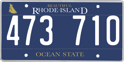 RI license plate 473710