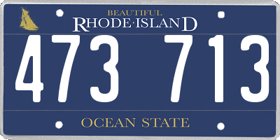 RI license plate 473713