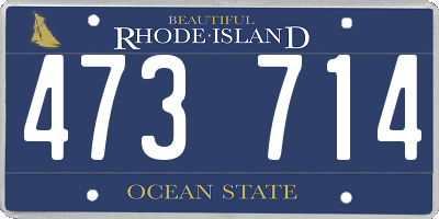 RI license plate 473714