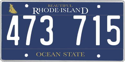 RI license plate 473715