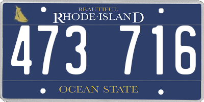 RI license plate 473716
