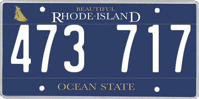 RI license plate 473717