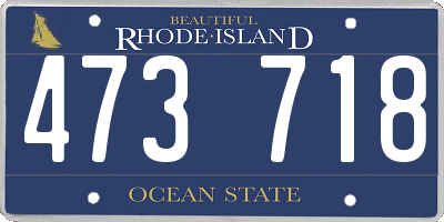 RI license plate 473718