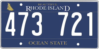 RI license plate 473721