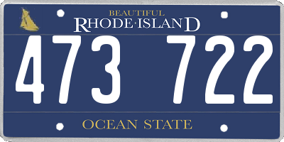 RI license plate 473722