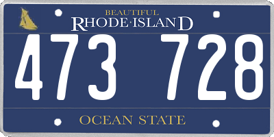 RI license plate 473728
