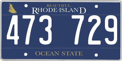 RI license plate 473729