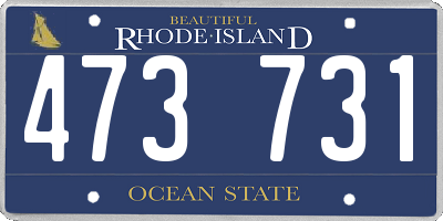 RI license plate 473731