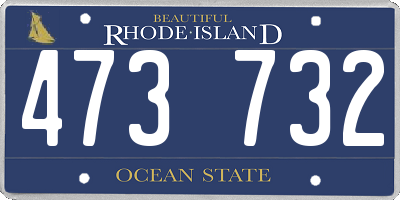 RI license plate 473732