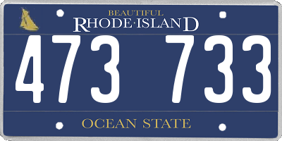RI license plate 473733