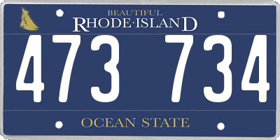 RI license plate 473734