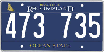RI license plate 473735