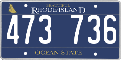 RI license plate 473736
