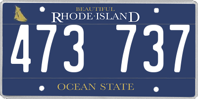 RI license plate 473737