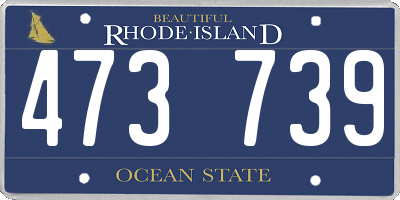 RI license plate 473739