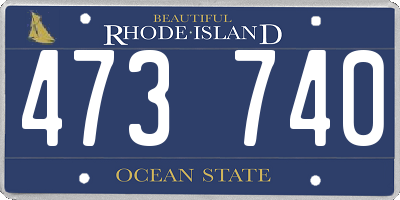 RI license plate 473740