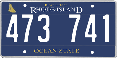 RI license plate 473741