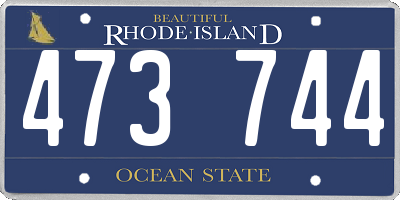 RI license plate 473744